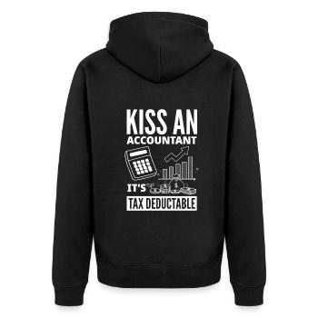 Drôle de cadeau comptable de conseiller fiscal - Veste à capuche bio Premium Unisexe - noir - Dos - Nico (187cm)
