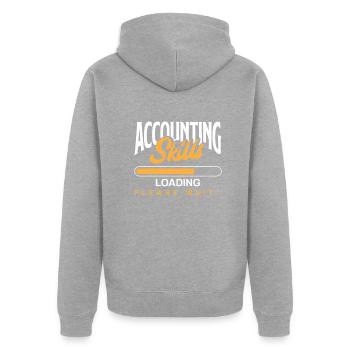 Drôle de cadeau comptable de conseiller fiscal - Veste à capuche bio Premium Unisexe - gris chiné - Dos - Nico (187cm)
