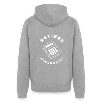 Funny Tax Advisor Accountant Gift - Unisex Premium Organic Zip Hoodie - heather grey - Back - Nico (187cm)