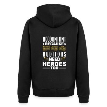 Drôle de cadeau comptable de conseiller fiscal - Veste à capuche bio Premium Unisexe - noir - Dos - Nico (187cm)