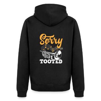 Trumpet Trumpeter Trumpet Player - Unisex Premium Organic Zip Hoodie - black - Back - Nico (187cm)