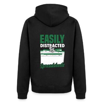 Drôle de cadeau comptable de conseiller fiscal - Veste à capuche bio Premium Unisexe - noir - Dos - Nico (187cm)