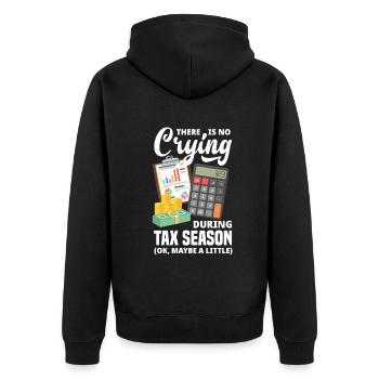 Drôle de cadeau comptable de conseiller fiscal - Veste à capuche bio Premium Unisexe - noir - Dos - Nico (187cm)