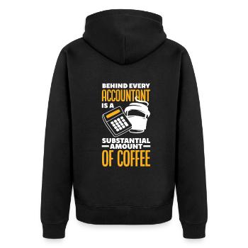 Drôle de cadeau comptable de conseiller fiscal - Veste à capuche bio Premium Unisexe - noir - Dos - Nico (187cm)