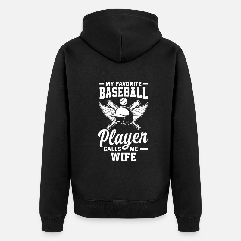 Drôle de baseball - Veste à capuche bio Premium Unisexe - noir