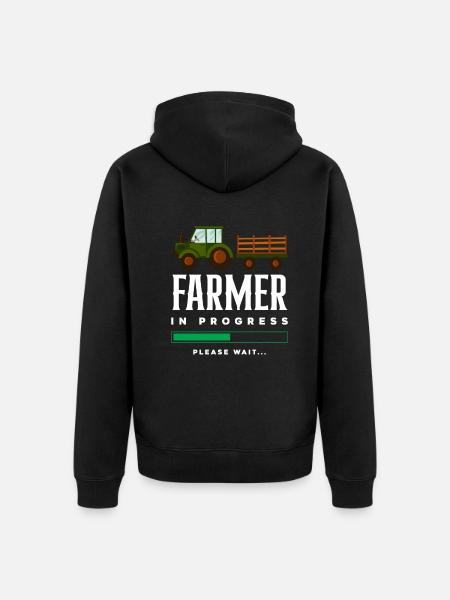 Funny Farmer Farm Farmer Gift - Unisex Premium Organic Zip Hoodie - black