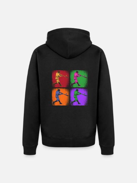 Funny Baseball - Unisex Premium Organic Zip Hoodie - black