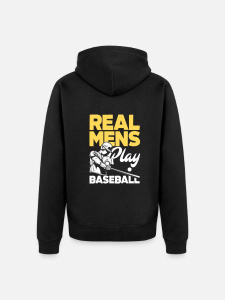 Funny Baseball - Unisex Premium Organic Zip Hoodie - black