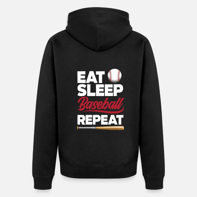 Drôle de baseball - Veste à capuche bio Premium Unisexe - noir