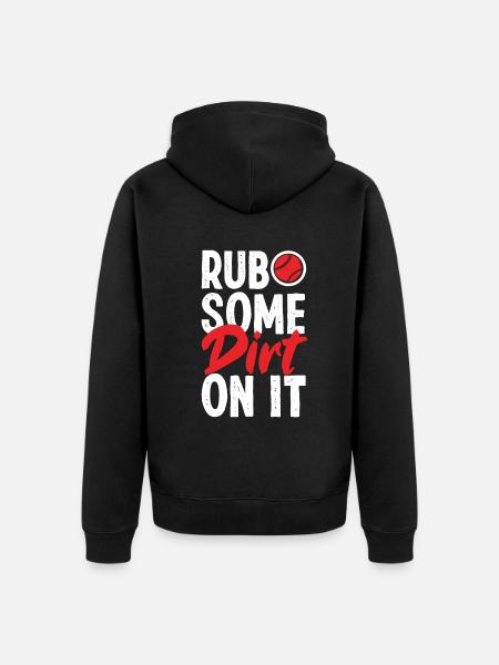 Lustiger Baseball - Unisex Premium Bio Zip Hoodie - Schwarz