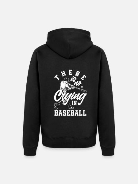 Lustiger Baseball - Unisex Premium Bio Zip Hoodie - Schwarz
