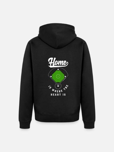 Lustiger Baseball - Unisex Premium Bio Zip Hoodie - Schwarz
