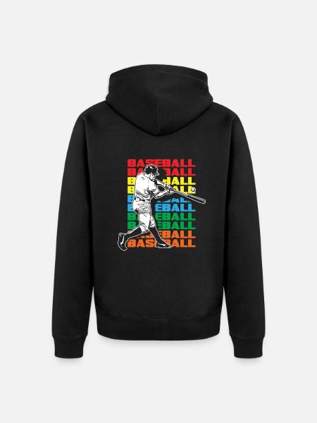 Funny Baseball - Unisex Premium Organic Zip Hoodie - black