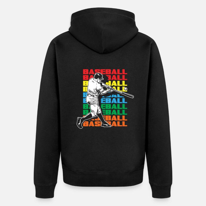 Drôle de baseball - Veste à capuche bio Premium Unisexe - noir