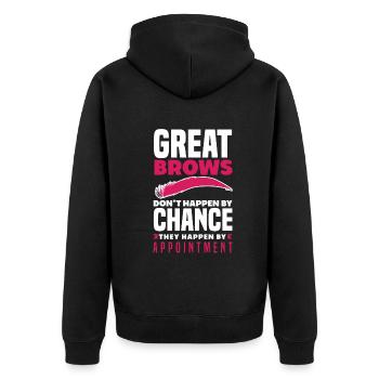 Lustiges Make Up Artist Maskenbildner Geschenk - Unisex Premium Bio Zip Hoodie - Schwarz - Hinten - Nico (187cm)
