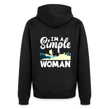 Cadeau de randonnée drôle - Veste à capuche bio Premium Unisexe - noir - Dos - Nico (187cm)