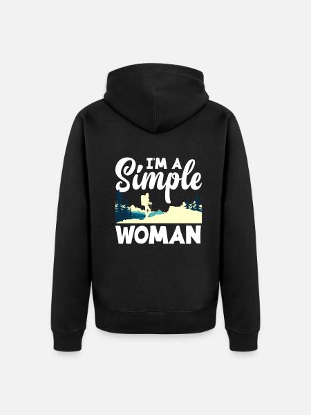 Funny Hiking Gift - Unisex Premium Organic Zip Hoodie - black