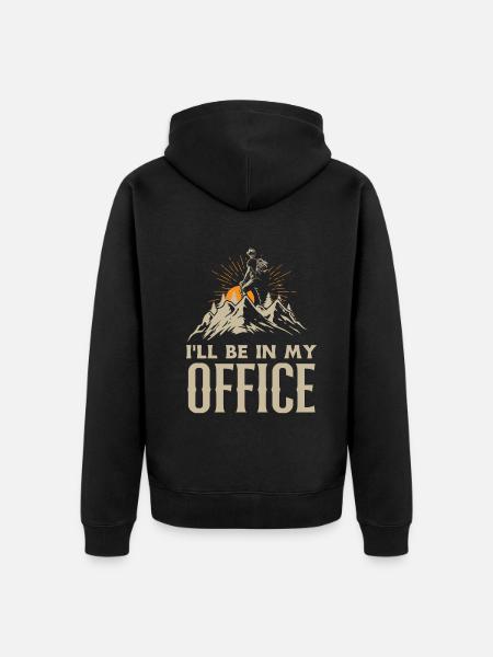 Funny Hiking Gift - Unisex Premium Organic Zip Hoodie - black