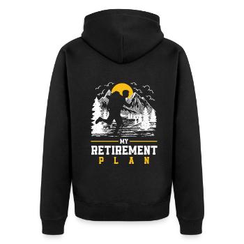 Cadeau de randonnée drôle - Veste à capuche bio Premium Unisexe - noir - Dos - Nico (187cm)