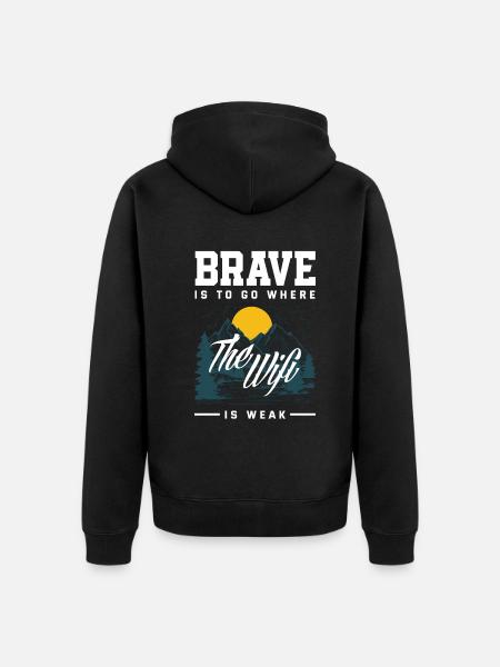 Funny Hiking Gift - Unisex Premium Organic Zip Hoodie - black