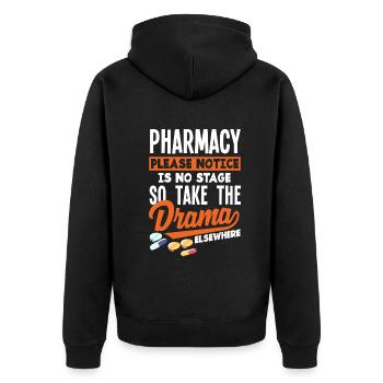 Apothecary Apothecary Apothecary Pharmacy Gift - Unisex Premium Organic Zip Hoodie - black - Back - Nico (187cm)