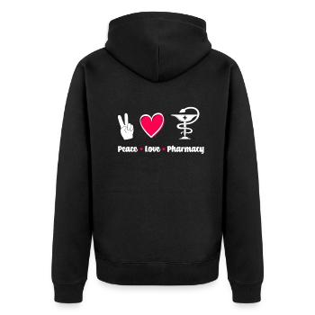 Apothecary Apothecary Apothecary Pharmacy Gift - Unisex Premium Organic Zip Hoodie - black - Back - Nico (187cm)