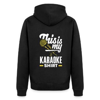 Chanteur de karaoké Chanteur de karaoké Musique - Veste à capuche bio Premium Unisexe - noir - Dos - Nico (187cm)