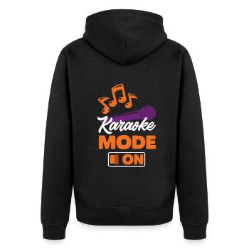Chanteur de karaoké Chanteur de karaoké Musique - Veste à capuche bio Premium Unisexe - noir - Dos - Nico (187cm)