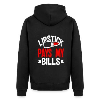 Lustiges Make Up Artist Maskenbildner Geschenk - Unisex Premium Bio Zip Hoodie - Schwarz - Hinten - Nico (187cm)