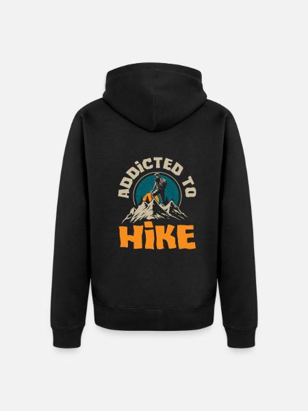Funny Hiking Gift - Unisex Premium Organic Zip Hoodie - black