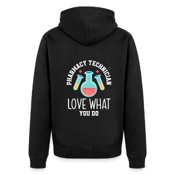 Apothecary Apothecary Apothecary Pharmacy Gift - Unisex Premium Organic Zip Hoodie - black - Back - Nico (187cm)