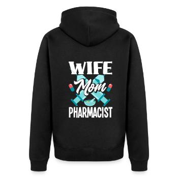 Apothecary Apothecary Apothecary Pharmacy Gift - Unisex Premium Organic Zip Hoodie - black - Back - Nico (187cm)
