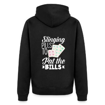 Apothecary Apothecary Apothecary Pharmacy Gift - Unisex Premium Organic Zip Hoodie - black - Back - Nico (187cm)