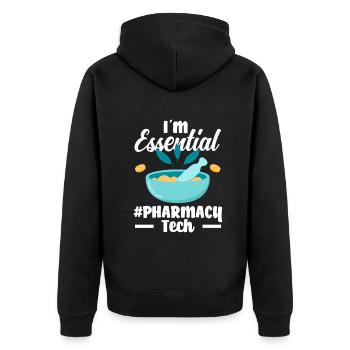 Apothecary Apothecary Apothecary Pharmacy Gift - Unisex Premium Organic Zip Hoodie - black - Back - Nico (187cm)