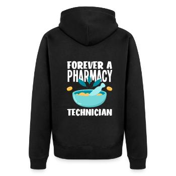 Apothecary Apothecary Apothecary Pharmacy Gift - Unisex Premium Organic Zip Hoodie - black - Back - Nico (187cm)