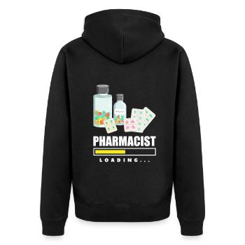 Apothecary Apothecary Apothecary Pharmacy Gift - Unisex Premium Organic Zip Hoodie - black - Back - Nico (187cm)