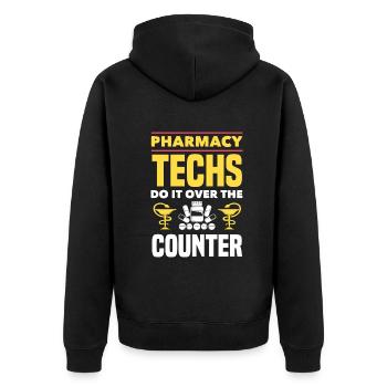 Apothecary Apothecary Apothecary Pharmacy Gift - Unisex Premium Organic Zip Hoodie - black - Back - Nico (187cm)