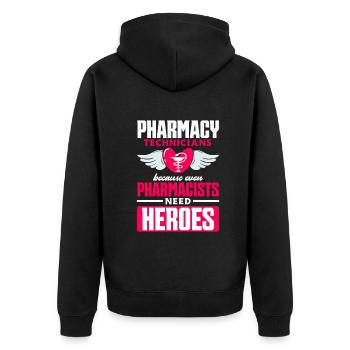 Pharmacien Pharmacie Pharmacie Cadeau - Veste à capuche bio Premium Unisexe - noir - Dos - Nico (187cm)