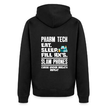 Apothecary Apothecary Apothecary Pharmacy Gift - Unisex Premium Organic Zip Hoodie - black - Back - Nico (187cm)