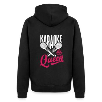 Chanteur de karaoké Chanteur de karaoké Musique - Veste à capuche bio Premium Unisexe - noir - Dos - Nico (187cm)