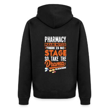 Apothecary Apothecary Apothecary Pharmacy Gift - Unisex Premium Organic Zip Hoodie - black - Back - Nico (187cm)