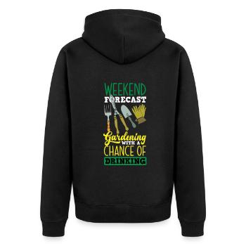 Gardener, Gardener, Gardener, Hobby Gardener, Plants - Unisex Premium Organic Zip Hoodie - black - Back - Nico (187cm)