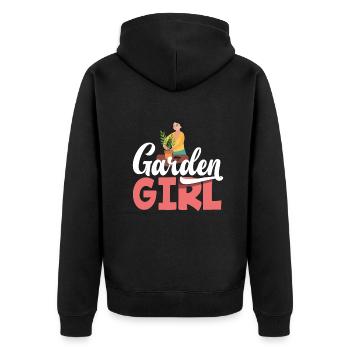 Jardinier, Jardinier, Jardinier, Jardinier Amateur, Plantes - Veste à capuche bio Premium Unisexe - noir - Dos - Nico (187cm)