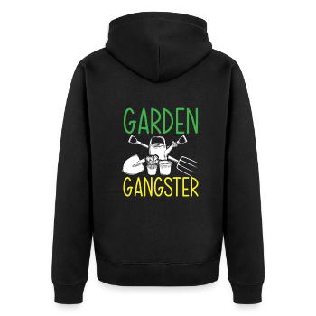 Jardinier, Jardinier, Jardinier, Jardinier Amateur, Plantes - Veste à capuche bio Premium Unisexe - noir - Dos - Nico (187cm)