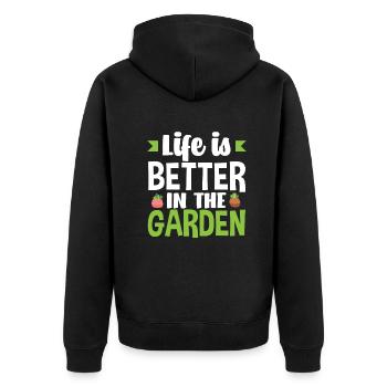 Gardener, Gardener, Gardener, Hobby Gardener, Plants - Unisex Premium Organic Zip Hoodie - black - Back - Nico (187cm)