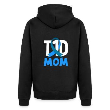Cadeau pour diabétiques de type 1 pour diabétiques de type 1 - Veste à capuche bio Premium Unisexe - noir - Dos - Nico (187cm)
