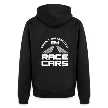 Lustiges Autorennen Auto Rennen Geschenk - Unisex Premium Bio Zip Hoodie - Schwarz - Hinten - Nico (187cm)