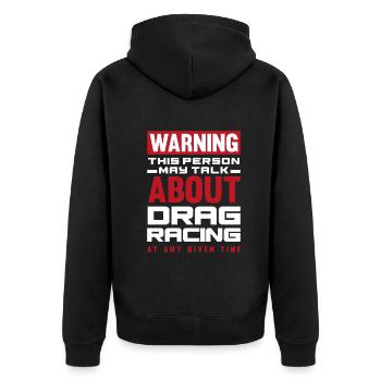 Lustiges Autorennen Auto Rennen Geschenk - Unisex Premium Bio Zip Hoodie - Schwarz - Hinten - Nico (187cm)