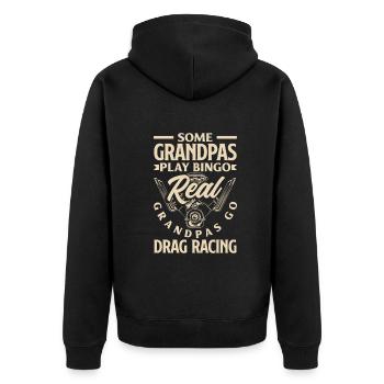 Lustiges Autorennen Auto Rennen Geschenk - Unisex Premium Bio Zip Hoodie - Schwarz - Hinten - Nico (187cm)