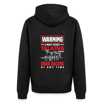 Lustiges Autorennen Auto Rennen Geschenk - Unisex Premium Bio Zip Hoodie - Schwarz - Hinten - Nico (187cm)